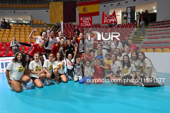 In action during day 3 of the CEV Volleyball Challenge Cup 2025 Women - Prequalification Round WEVZA CUP between VRoma Volley and Volleyball...