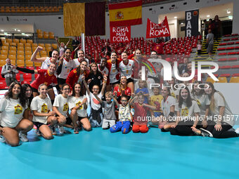 In action during day 3 of the CEV Volleyball Challenge Cup 2025 Women - Prequalification Round WEVZA CUP between VRoma Volley and Volleyball...