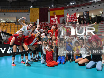 In action during day 3 of the CEV Volleyball Challenge Cup 2025 Women - Prequalification Round WEVZA CUP between VRoma Volley and Volleyball...