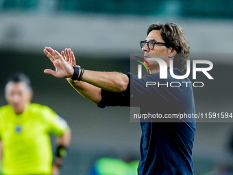 Paolo Vanoli head coach of Torino FC gestures during the Serie A Enilive match between Hellas Verona and Torino FC at Stadio Marcantonio Ben...