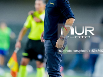 Paolo Vanoli head coach of Torino FC looks on during the Serie A Enilive match between Hellas Verona and Torino FC at Stadio Marcantonio Ben...