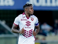 Duvan Zapata of Torino FC looks on during the Serie A Enilive match between Hellas Verona and Torino FC at Stadio Marcantonio Bentegodi on S...