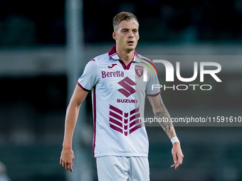 Ivan Ilic of Torino FC looks on during the Serie A Enilive match between Hellas Verona and Torino FC at Stadio Marcantonio Bentegodi on Sept...