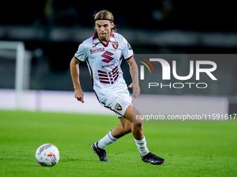 Borna Sosa of Torino FC during the Serie A Enilive match between Hellas Verona and Torino FC at Stadio Marcantonio Bentegodi on September 20...