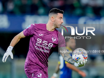 Lorenzo Montipo' of Hellas Verona during the Serie A Enilive match between Hellas Verona and Torino FC at Stadio Marcantonio Bentegodi on Se...