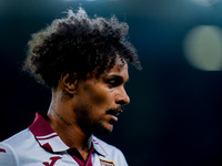 Valentino Lazaro of Torino FC looks on during the Serie A Enilive match between Hellas Verona and Torino FC at Stadio Marcantonio Bentegodi...