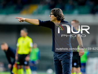 Paolo Vanoli head coach of Torino FC gestures during the Serie A Enilive match between Hellas Verona and Torino FC at Stadio Marcantonio Ben...