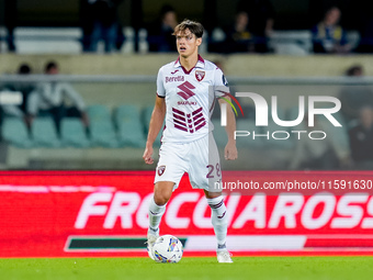 Samuele Ricci of Torino FC during the Serie A Enilive match between Hellas Verona and Torino FC at Stadio Marcantonio Bentegodi on September...