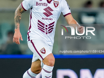 Karol Linetty of Torino FC during the Serie A Enilive match between Hellas Verona and Torino FC at Stadio Marcantonio Bentegodi on September...