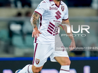 Karol Linetty of Torino FC during the Serie A Enilive match between Hellas Verona and Torino FC at Stadio Marcantonio Bentegodi on September...