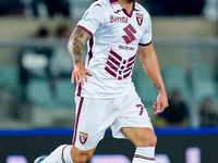 Karol Linetty of Torino FC during the Serie A Enilive match between Hellas Verona and Torino FC at Stadio Marcantonio Bentegodi on September...