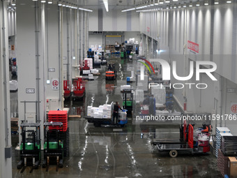 The seafood trade area at Toyosu Market in Tokyo, Japan, on September 22, 2023. On September 20, 2024, according to the official website of...