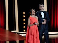 Javier Bardem receives the award during the 72nd San Sebastian International Film Festival in San Sebastian, Spain, on September 20, 2024. (