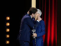 Javier Bardem receives the award during the 72nd San Sebastian International Film Festival in San Sebastian, Spain, on September 20, 2024. (