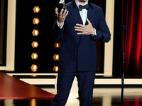 Javier Bardem receives the award during the 72nd San Sebastian International Film Festival in San Sebastian, Spain, on September 20, 2024. (