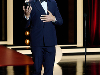 Javier Bardem receives the award during the 72nd San Sebastian International Film Festival in San Sebastian, Spain, on September 20, 2024. (