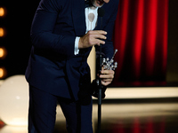 Javier Bardem receives the award during the 72nd San Sebastian International Film Festival in San Sebastian, Spain, on September 20, 2024. (