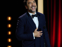 Javier Bardem receives the award during the 72nd San Sebastian International Film Festival in San Sebastian, Spain, on September 20, 2024. (