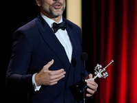 Javier Bardem receives the award during the 72nd San Sebastian International Film Festival in San Sebastian, Spain, on September 20, 2024. (