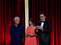 Javier Bardem receives the award during the 72nd San Sebastian International Film Festival in San Sebastian, Spain, on September 20, 2024. (