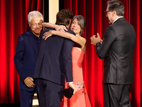 Javier Bardem receives the award during the 72nd San Sebastian International Film Festival in San Sebastian, Spain, on September 20, 2024. (