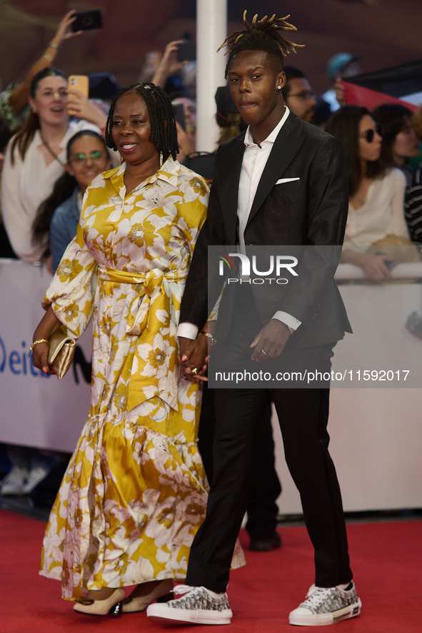 Nico Williams and Inaki Williams attend the red carpet opening of the 72nd San Sebastian International Film Festival in San Sebastian, Spain...