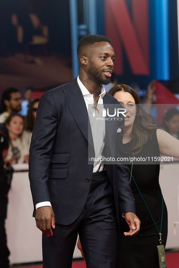 Nico Williams and Inaki Williams attend the red carpet opening of the 72nd San Sebastian International Film Festival in San Sebastian, Spain...