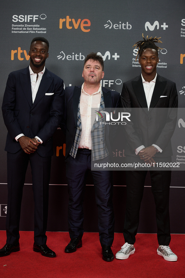 Nico Williams and Inaki Williams attend the red carpet opening of the 72nd San Sebastian International Film Festival in San Sebastian, Spain...