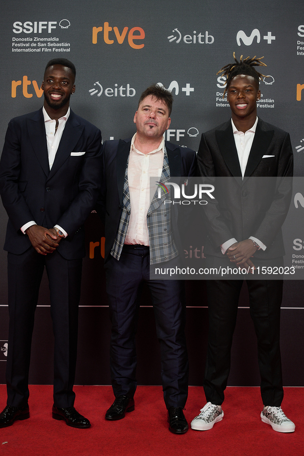 Nico Williams and Inaki Williams attend the red carpet opening of the 72nd San Sebastian International Film Festival in San Sebastian, Spain...