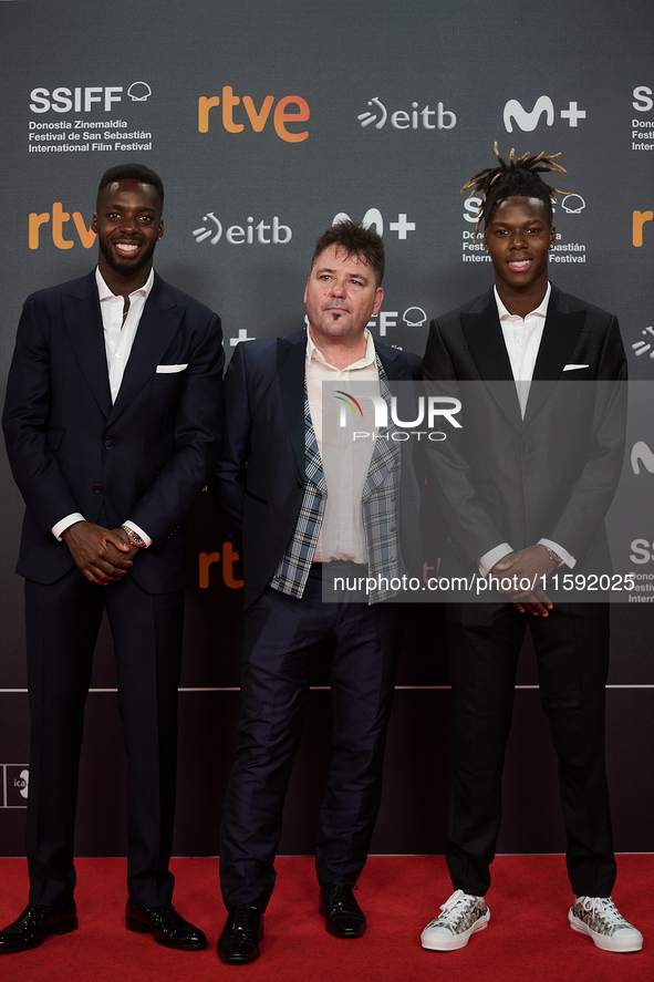 Nico Williams and Inaki Williams attend the red carpet opening of the 72nd San Sebastian International Film Festival in San Sebastian, Spain...