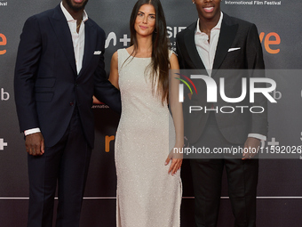 Nico Williams and Inaki Williams attend the red carpet opening of the 72nd San Sebastian International Film Festival in San Sebastian, Spain...