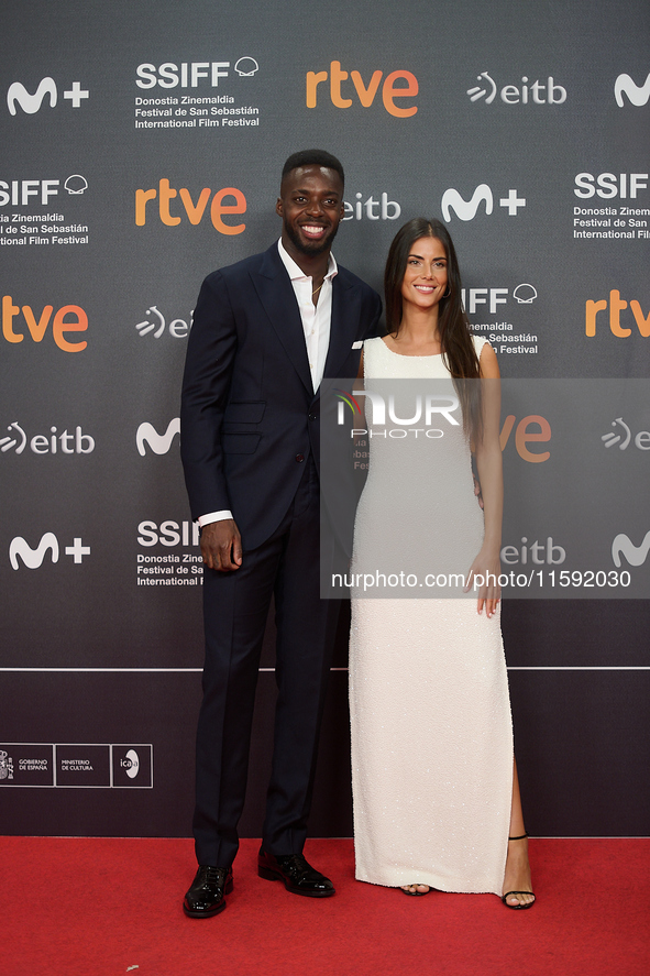 Nico Williams and Inaki Williams attend the red carpet opening of the 72nd San Sebastian International Film Festival in San Sebastian, Spain...