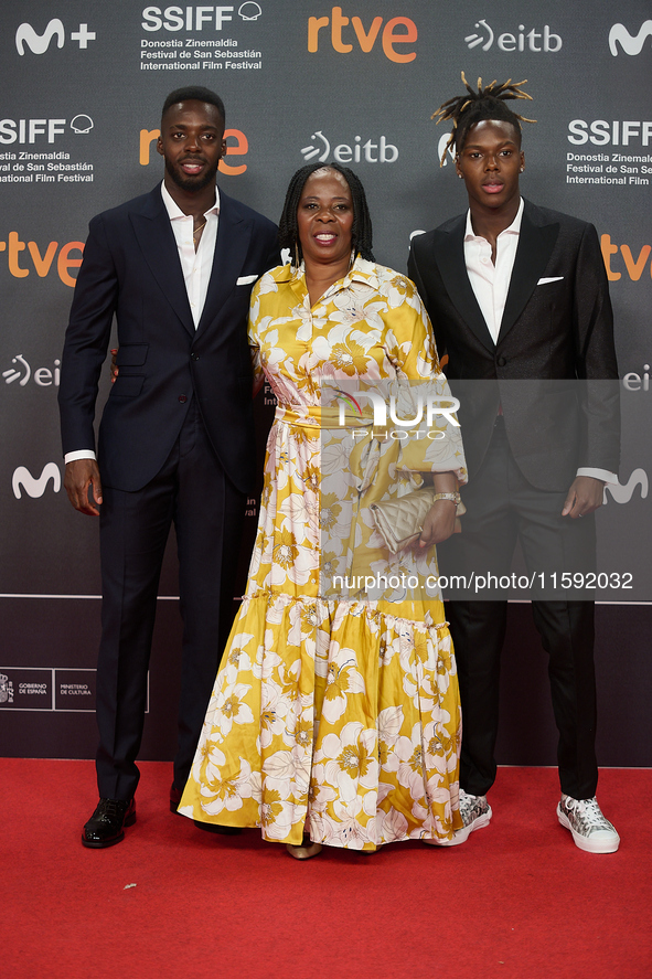 Nico Williams and Inaki Williams attend the red carpet opening of the 72nd San Sebastian International Film Festival in San Sebastian, Spain...