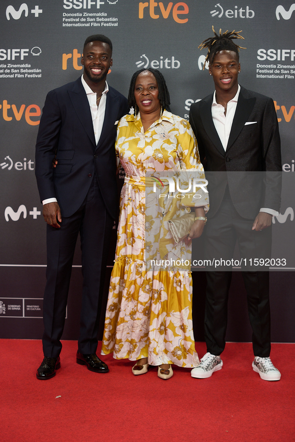 Nico Williams and Inaki Williams attend the red carpet opening of the 72nd San Sebastian International Film Festival in San Sebastian, Spain...