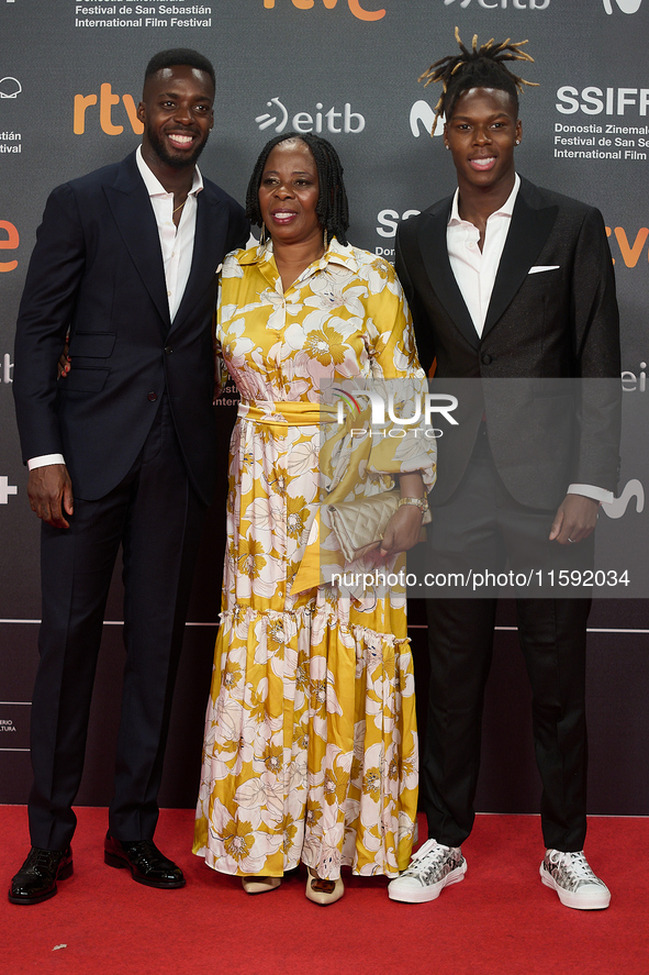 Nico Williams and Inaki Williams attend the red carpet opening of the 72nd San Sebastian International Film Festival in San Sebastian, Spain...