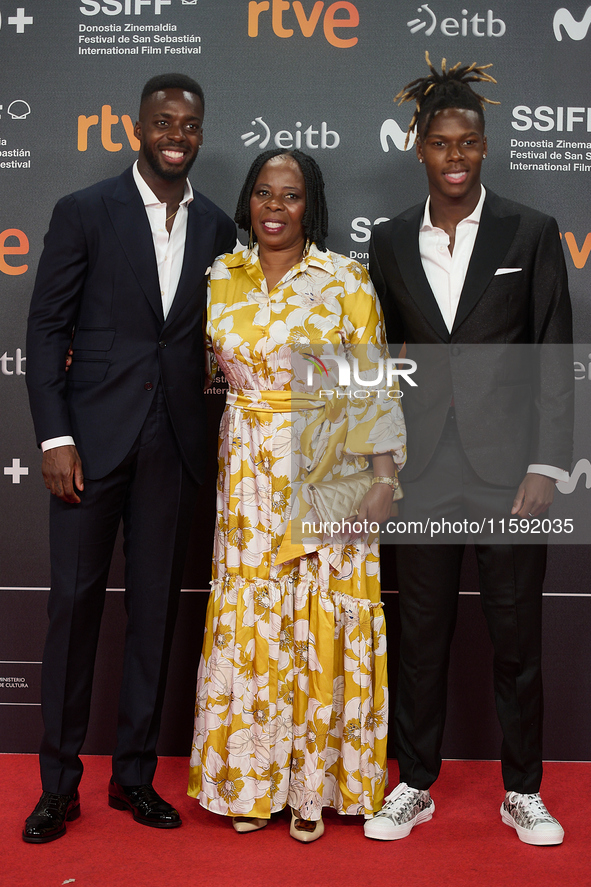 Nico Williams and Inaki Williams attend the red carpet opening of the 72nd San Sebastian International Film Festival in San Sebastian, Spain...