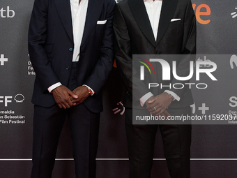 Nico Williams and Inaki Williams attend the red carpet opening of the 72nd San Sebastian International Film Festival in San Sebastian, Spain...