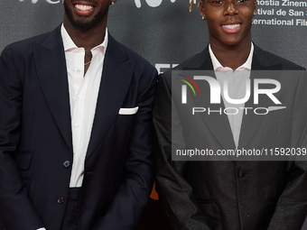 Nico Williams and Inaki Williams attend the red carpet opening of the 72nd San Sebastian International Film Festival in San Sebastian, Spain...