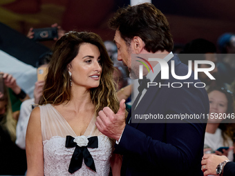 Penelope Cruz and Javier Bardem attend the red carpet opening of the 72nd San Sebastian International Film Festival in San Sebastian, Spain,...