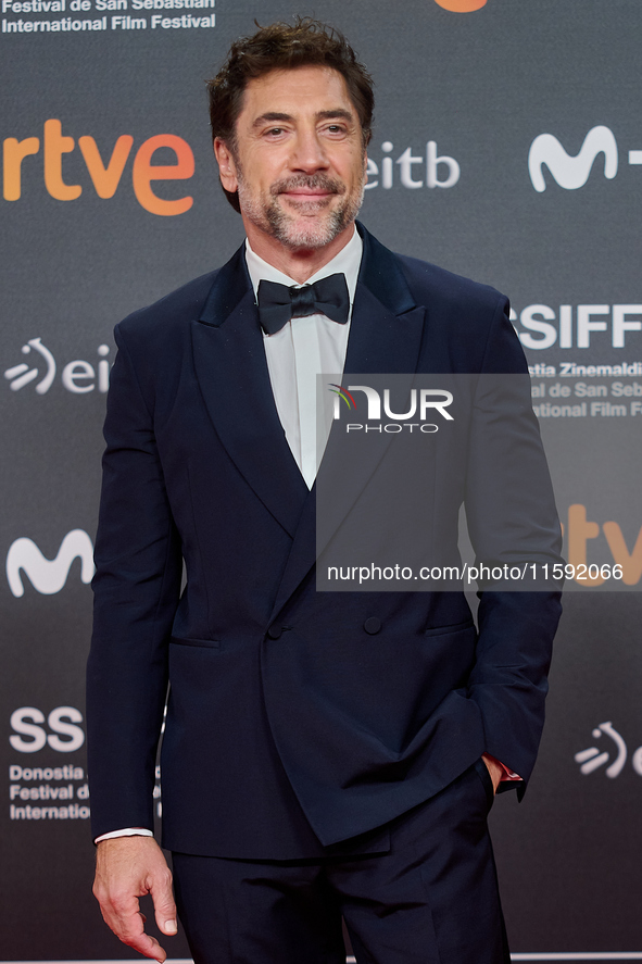 Javier Bardem attends the red carpet opening of the 72nd San Sebastian International Film Festival in San Sebastian, Spain, on September 20,...