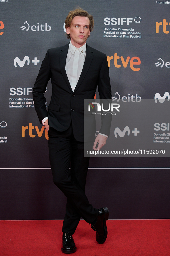 Jaime Campbell attends the red carpet opening of the 72nd San Sebastian International Film Festival in San Sebastian, Spain, on September 20...