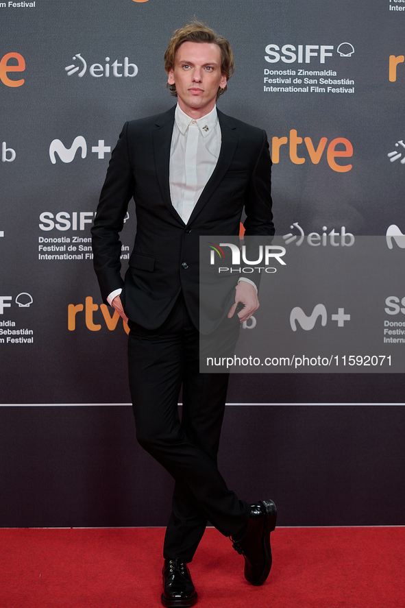 Jaime Campbell attends the red carpet opening of the 72nd San Sebastian International Film Festival in San Sebastian, Spain, on September 20...