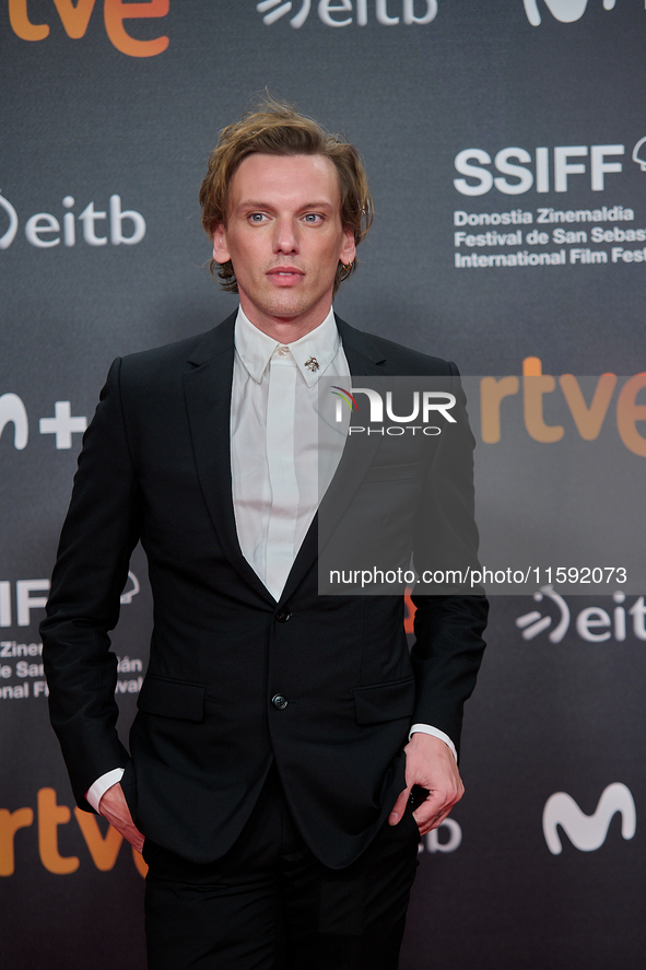 Jaime Campbell attends the red carpet opening of the 72nd San Sebastian International Film Festival in San Sebastian, Spain, on September 20...