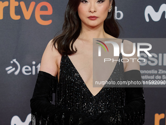 Chacha Huang attends the red carpet opening of the 72nd San Sebastian International Film Festival in San Sebastian, Spain, on September 20,...