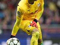 Peter Gulacsi goalkeeper of RB Leipzig and Hungary during the UEFA Champions League 2024/25 League Phase MD1 match between Atletico de Madri...