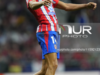 Marcos Llorente central midfield of Atletico de Madrid and Spain controls the ball during the UEFA Champions League 2024/25 League Phase MD1...