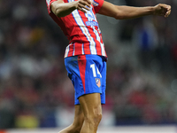 Marcos Llorente central midfield of Atletico de Madrid and Spain controls the ball during the UEFA Champions League 2024/25 League Phase MD1...