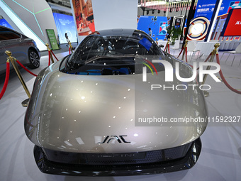 Visitors view JAC Group's concept car DEFINE at the 2024 World Manufacturing Conference in Hefei, China, on September 20, 2024. This four-do...