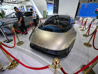 Visitors view JAC Group's concept car DEFINE at the 2024 World Manufacturing Conference in Hefei, China, on September 20, 2024. This four-do...