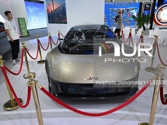 Visitors view JAC Group's concept car DEFINE at the 2024 World Manufacturing Conference in Hefei, China, on September 20, 2024. This four-do...